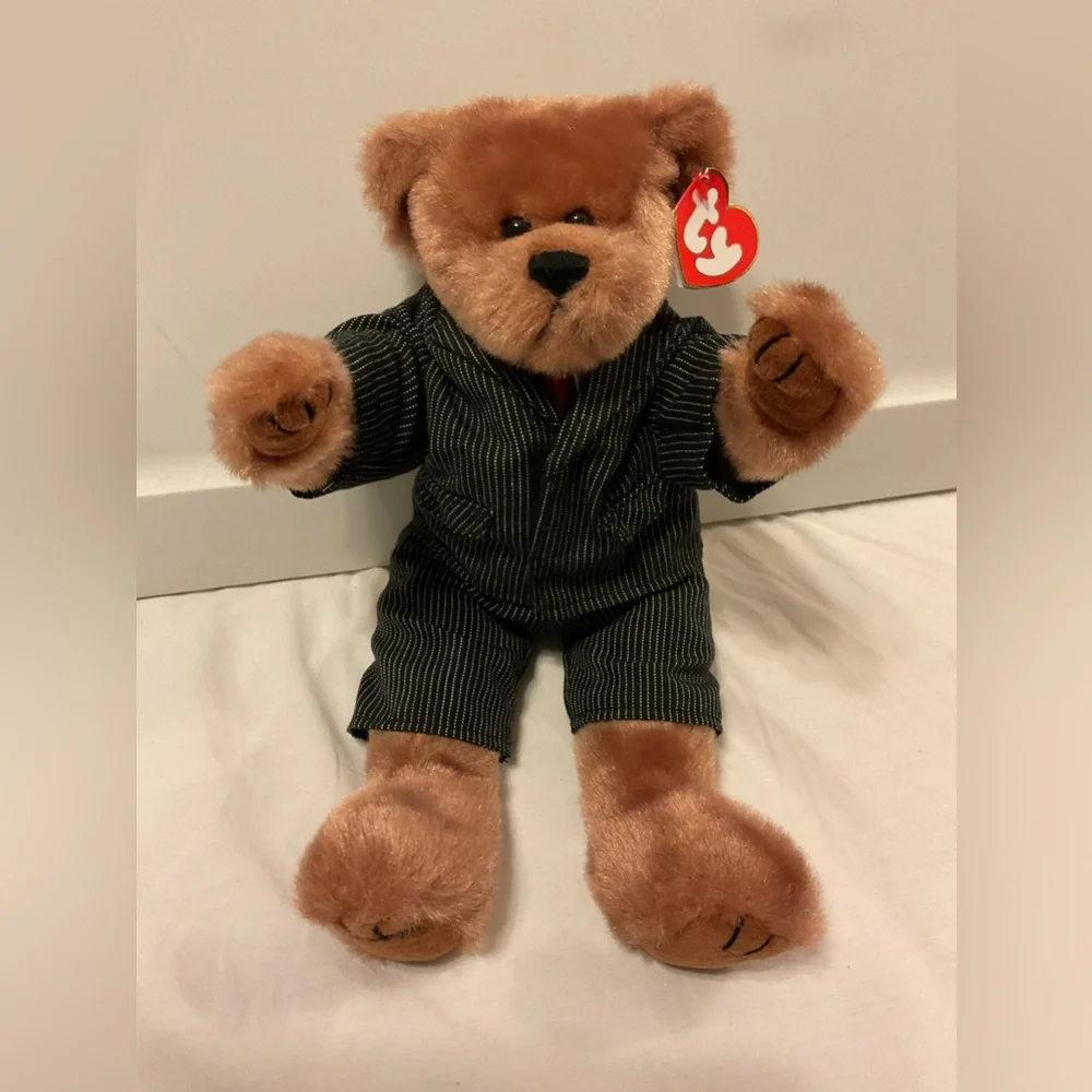 Ty “William” stuffed Attic Treasures teddy bear in suit & tie